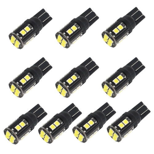 

10 PCS T10/168/194 DC12V / 1W / 6000K / 60LM Car Decoding Clearance Lights with 12LEDs SMD-3030 Lamp Beads