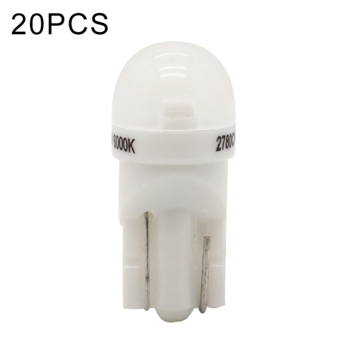 

20 PCS T10 DC12V / 0.25W / 6500K / 20LM Car Round Head Plug-in Bubble Reading Light with 1LEDs SMD-3030 Lamps