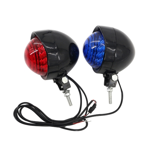 

12V / 11W Motorcycle Modified LED Flashing Patrol Light Warning Light (Black)