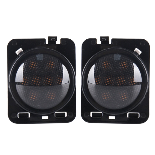 

2 PCS 8W DC 12V Car SUV Refit LDE Wheel Eyebrow Turn Signal for Jeep Wrangler JK 07-17, Specification: Butt Assembly Without Aperture