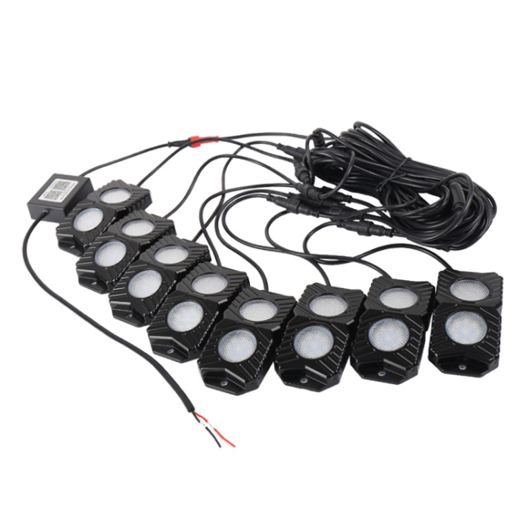 

DC12-24V 18/27/36W 8 in 1 Dual-row RGB Mobile Phone Bluetooth APP Control Car Bottom Light / Chassis Light / Yacht Deck Light