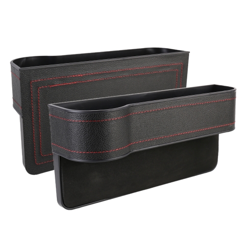 

2 PCS Car Multi-functional Principal And Deputy Driver Seat Console Leather Box (Black)