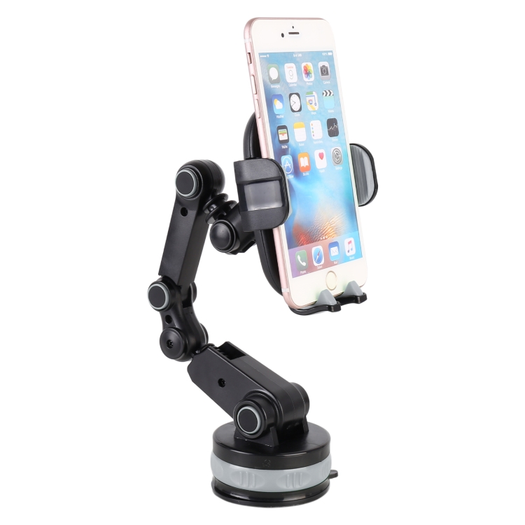 

ZP-X0466 Car 360 Degree Rotating Telescopic Folding Round Suction Cup Mobile Phone Holder(Grey)