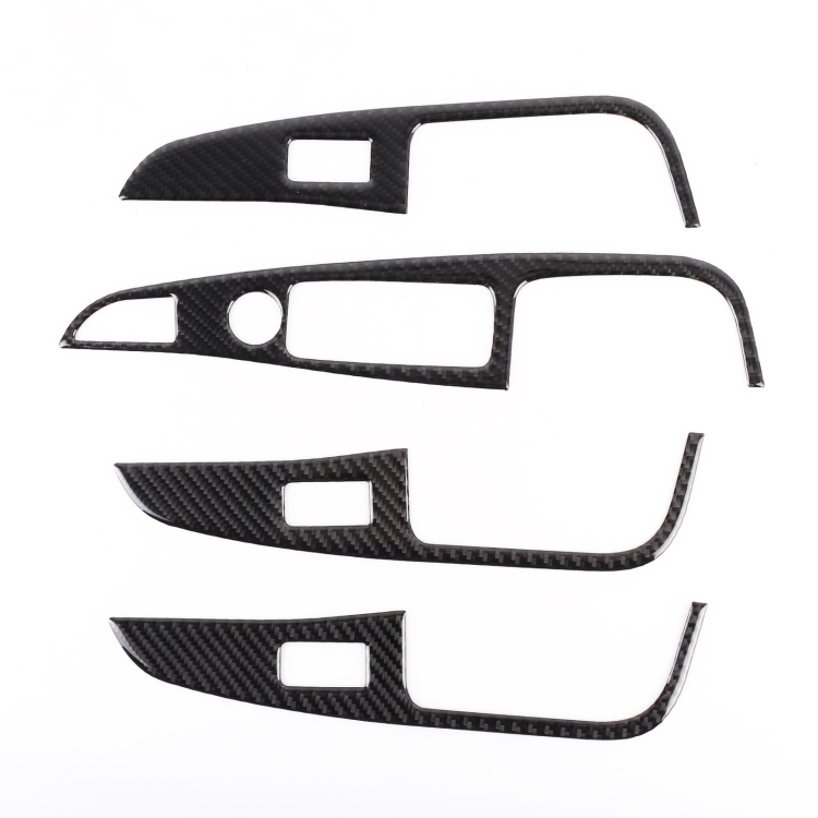 

4 PCS Car Carbon Fiber Window Lift Button Decorative Sticker for BMW X5 2020