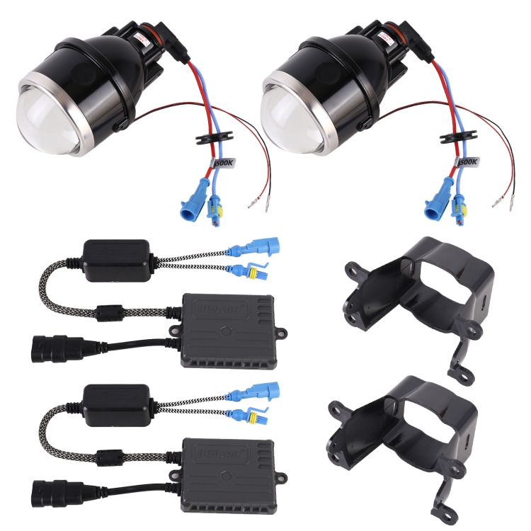 

IPHCAR 2 PCS H11 3.0 inch DC12V / 35W / 6000K Bi-Xenon Projector Lens Headlight for Ford Right Driving