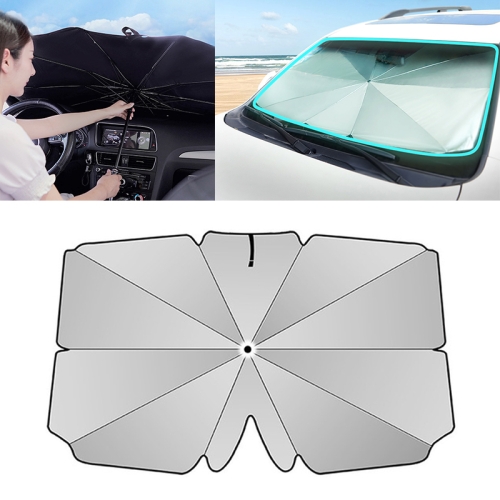 

Car Retractable Sunshade Sunscreen Heat Insulation Front Windshield Sunshade, Grey Large Size