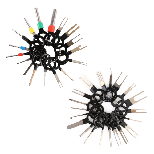 

38 in 1 Car Plug Circuit Board Wire Harness Terminal Extraction Pick Connector Crimp Pin Back Needle Remove Tool