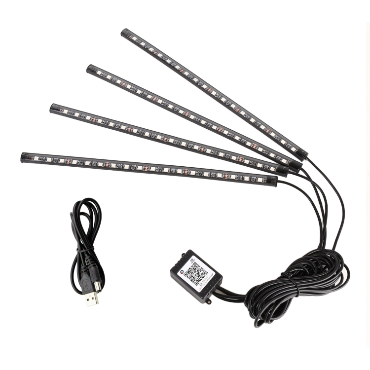 

4 in 1 Universal Car USB 8-color APP Control LED Atmosphere Light Decorative Lamp, with 18LEDs Lamps Cable Length: 1.5m