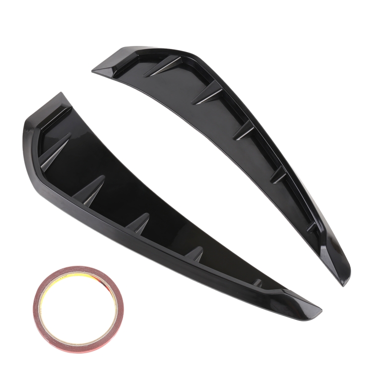 

2 PCS Car Soft Silicone Decorative Sticker Outside Sticker, Bright Black