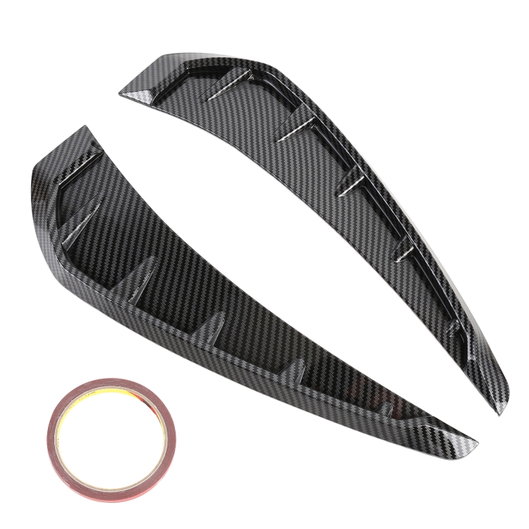 

2 PCS Car Soft Silicone Decorative Sticker Outside Sticker, Carbon Fiber Texture