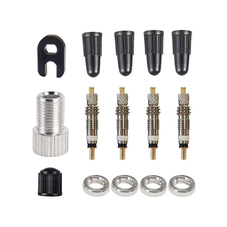 

3 Sets (15 in 1 B) French Valve Core Adapter Set