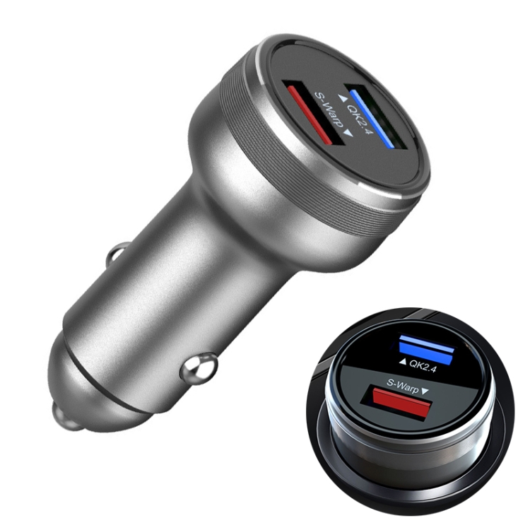 

DASH / WARP 30W Car Flash Charger for OnePlus (Silver)