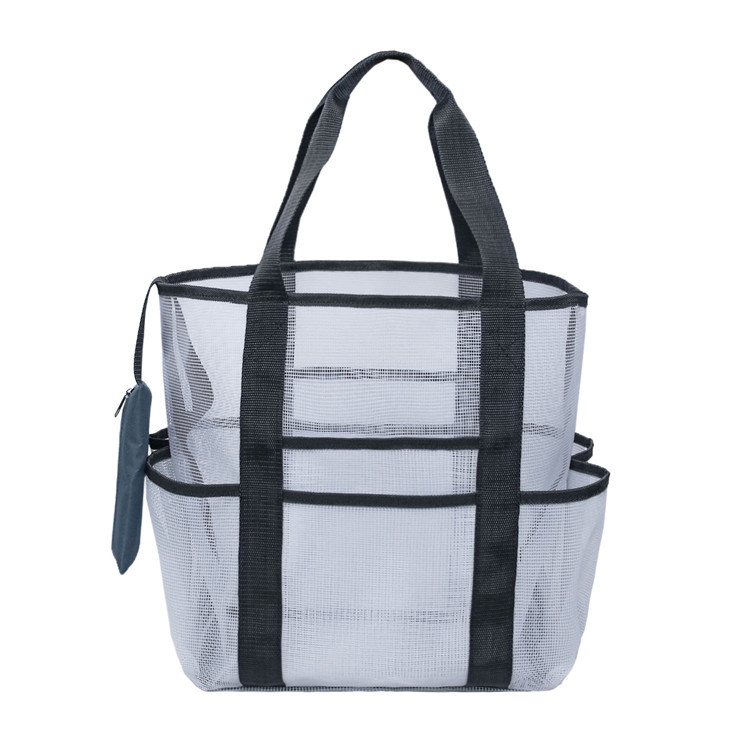 

Beach Storage Bag Mesh Toiletry Cosmetic Bag (White)