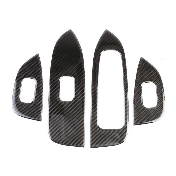 

4 in 1 Car Carbon Fiber Window Lift Panel Decorative Sticker for WEY TANK 300