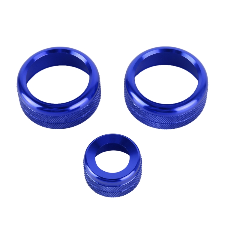 

3 PCS Car Metal Air Conditioner Knob Case for BMW X1 / X2 / GT (Blue)