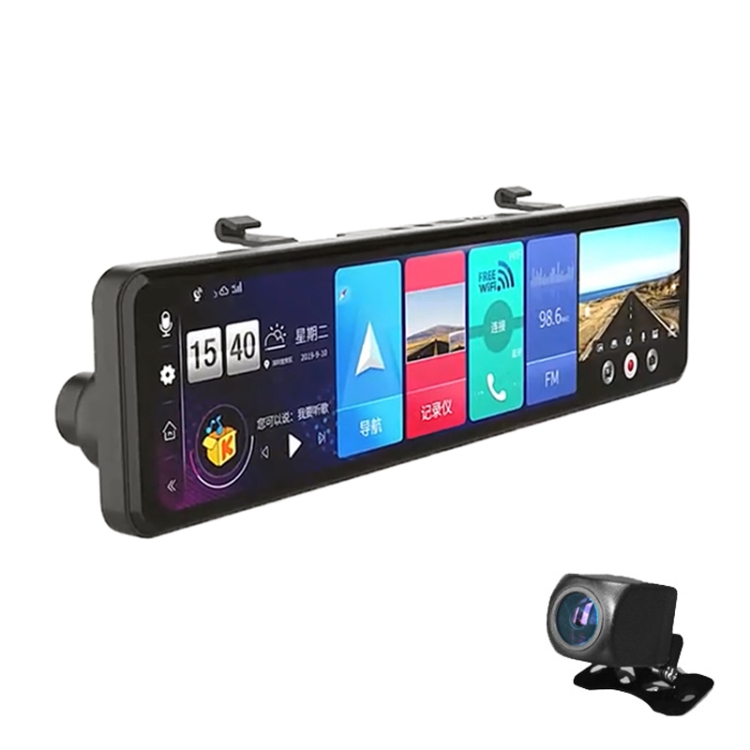 

D60 1080P 12 inch ADAS Rearview Mirror Driving Recorder, Support Bluetooth Voice Control / Remote Monitoring, Running Memory: 2GB