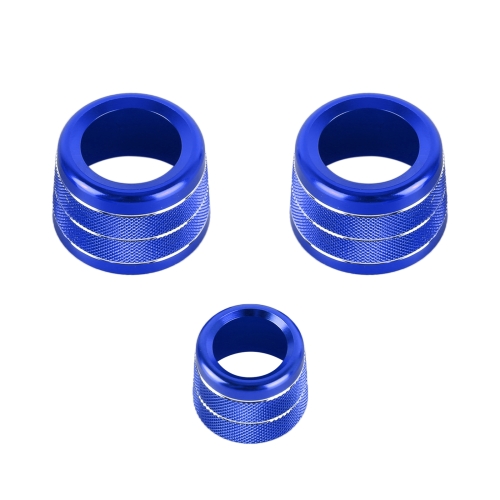 

3 PCS / Set Air Conditioning Knob Metal Decorative Ring for BMW X3 / X4 / 5 Series / 7 Series / 6 Series GT (Blue)