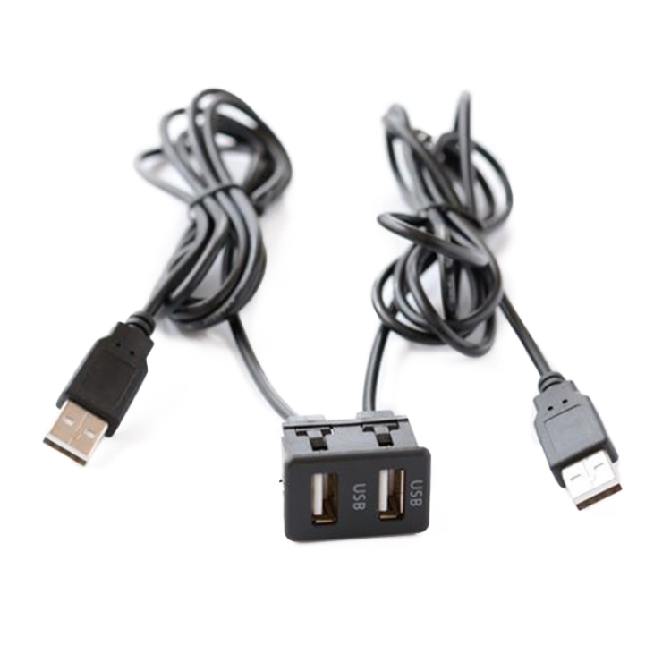 

Car Universal Modified Dual USB Interface Charging Cable Switch Holder for Alpine / Pioneer