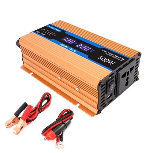 

Carmaer 12V to 220V 500W Car Multi-function Double Digital Display Inverter Household Power Converter