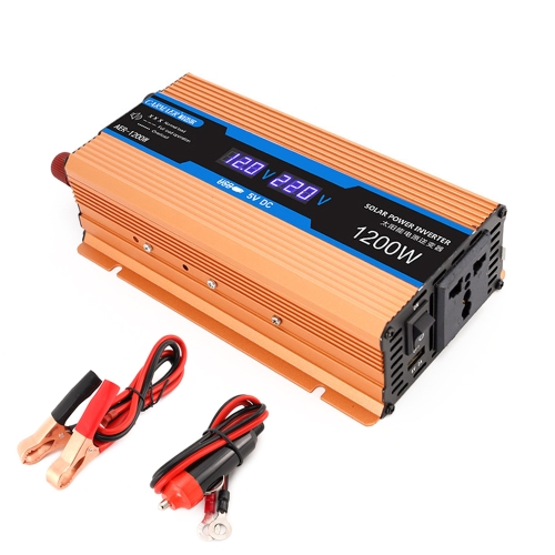 

Carmaer 24V to 220V 1200W Car Multi-function Double Digital Display Inverter Household Power Converter