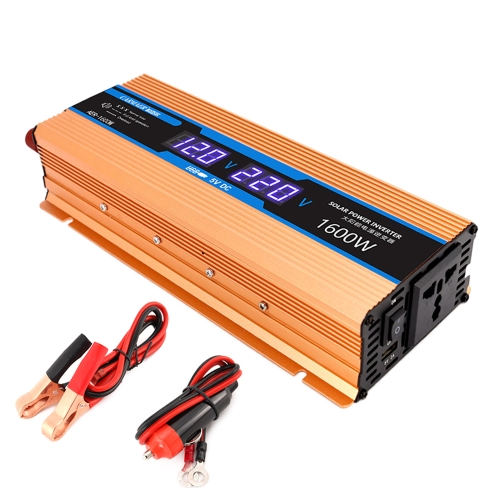 

Carmaer 12V to 220V 1600W Car Multi-function Double Digital Display Inverter Household Power Converter