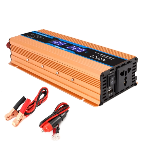 

Carmaer 24V to 220V 2200W Car Multi-function Double Digital Display Inverter Household Power Converter