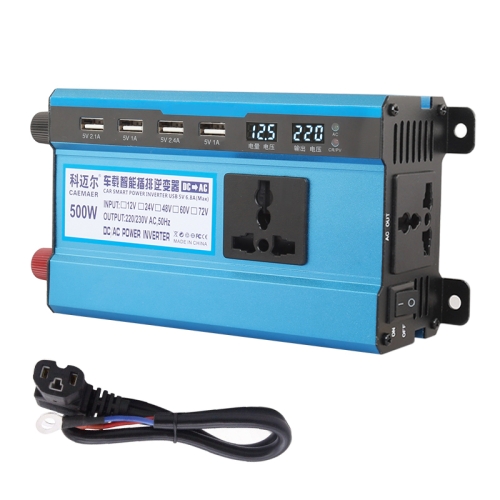 

Carmaer 60V to 220V 500W Double Socket Car Double Digital Display Inverter Household Power Converter