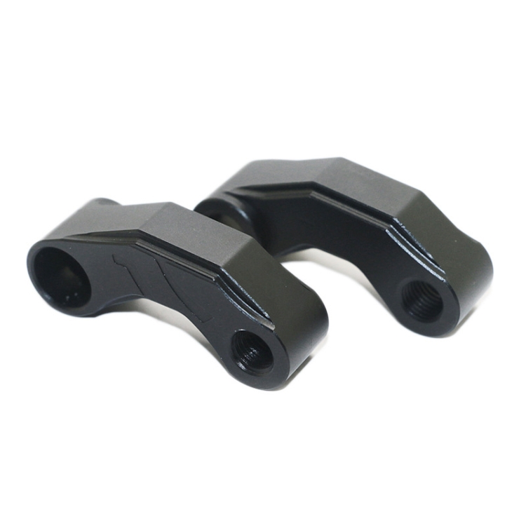 

SF-YSZ-2 Mirror Code Motorcycle Modification Aluminum Alloy CNC Rearview Extension Bracket Set (Black)