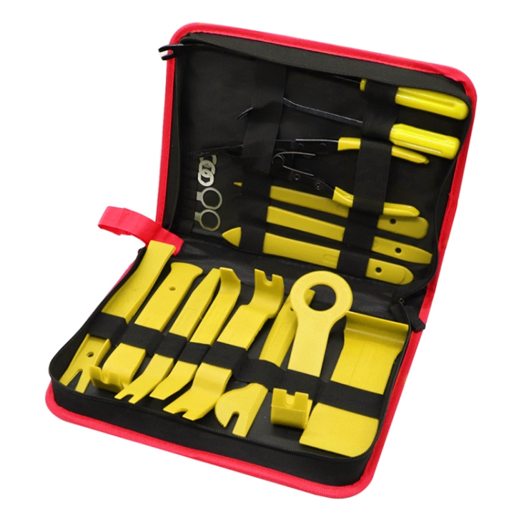 

19 in 1 Car Audio Disassembly Tool Interior Disassembly Modification Tool (Yellow + Red)