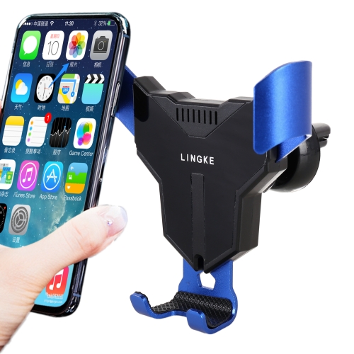 

LINGKE 360-degree Multifunctional Car Air Outlet Silent Metal Gravity Mobile Phone Holder with Aromatherapy