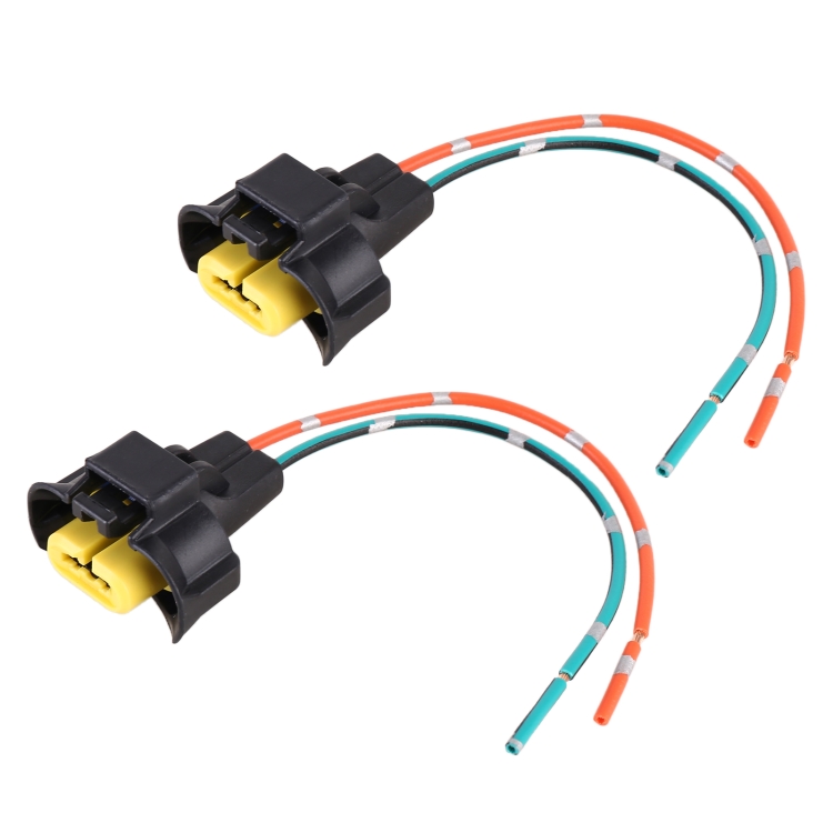 

1 Pair Car H11 Bulb Holder Base Female Socket with Cable for Nissan