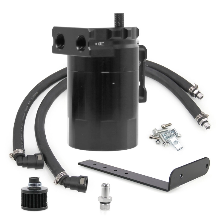 

Car Oil Catch Can Oil Tank Breather Tank with Tube + Air Filter + Bracket for Ford