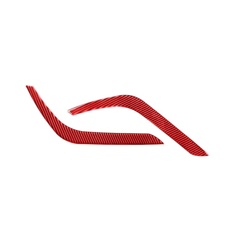 

2 PCS / Set Carbon Fiber Car Headlight Eyebrow Decorative Sticker for Toyota Tundra 2014-2018,Left and Right Drive Universal(Red)