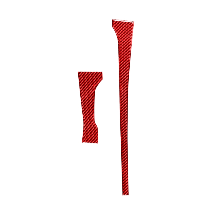 

2 PCS / Set Carbon Fiber Car Central Control Gear Trim Decorative Sticker for Toyota Tundra 2014-2018,Left and Right Drive Universal (Red)