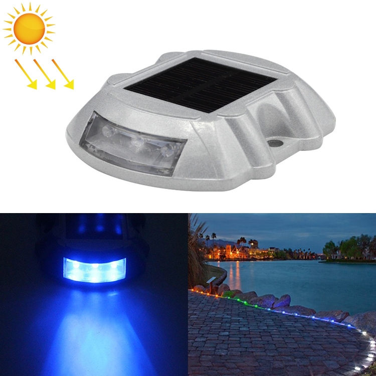 

Solar Horseshoe Road Stud Light Car Guidance Light Road Deceleration Light, Constantly Bright Version (Blue)