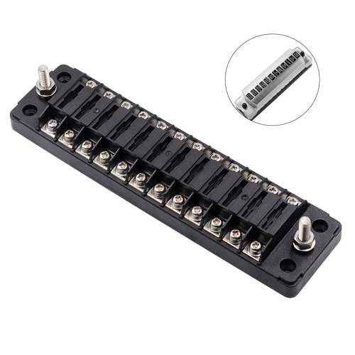 

CS-979A2 FB1904 1 In 1 Out 12 Ways No Distinction Positive Negative Fuse Box without Fuse for Auto Car Truck Boat