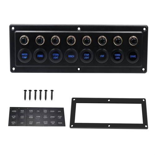 

CS-976A3 12-24V 8 Way Switches Single Touch Switch Panel for Car RV Boat Yacht