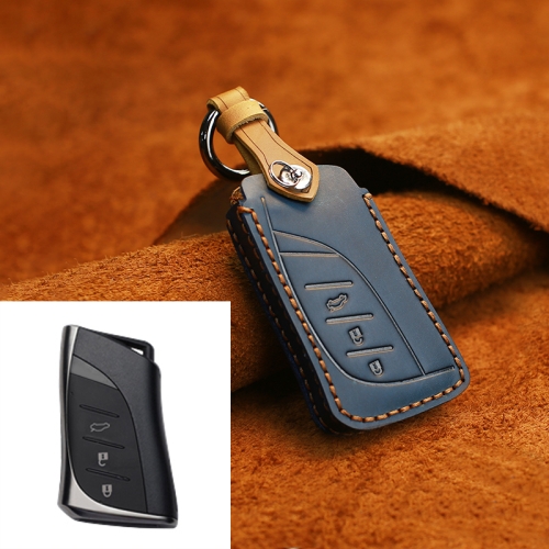 

For Lexus New Style Car Cowhide Leather Key Protective Cover Key Case (Blue)