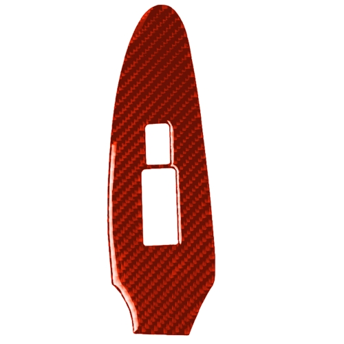 

Car Carbon Fiber Vice Driving Side Door Lift Control Decorative Sticker for Nissan 370Z / Z34 2009-, Left Drive (Red)