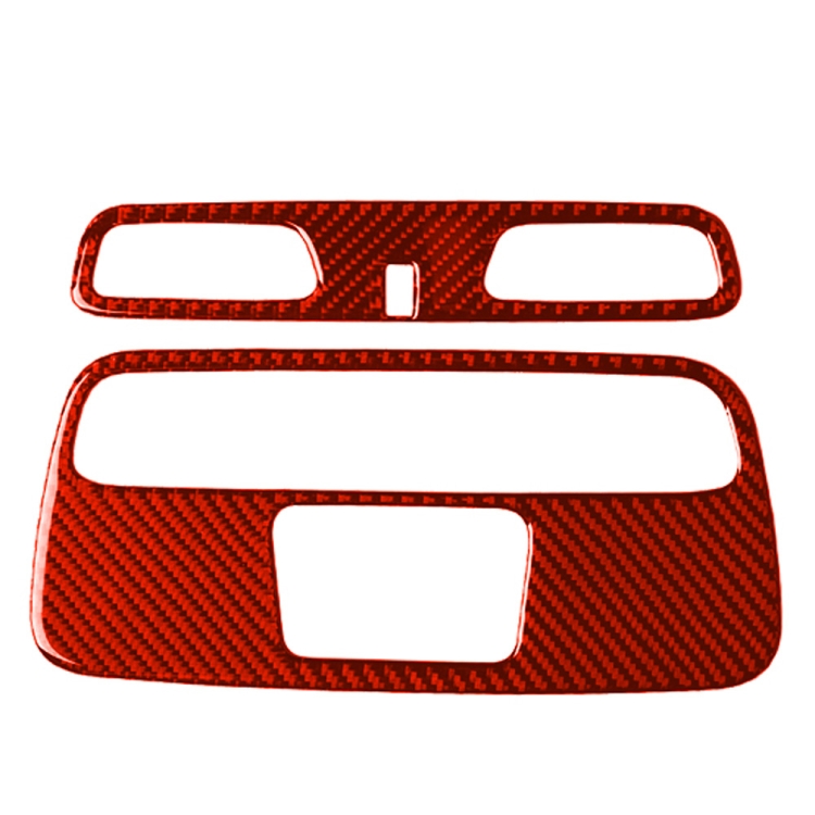 

Car Carbon Fiber Dome Light Panel Decorative Sticker for Chevrolet Camaro 2016, Left and Right Drive Universal (Red)