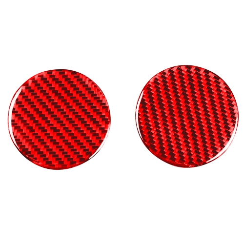 

Car Carbon Fiber Water Cup Holder Mat Decorative Sticker for Chevrolet Camaro 2016-2019, Left and Right Drive Universal (Red)