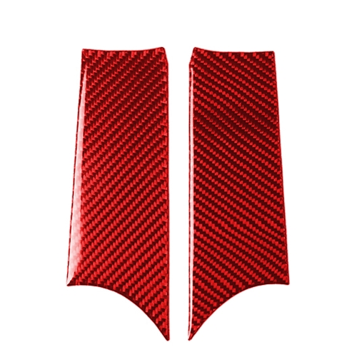 

Car Carbon Fiber Door Handle Cover Decorative Sticker for BMW Mini F56, Left and Right Drive Universal (Red)