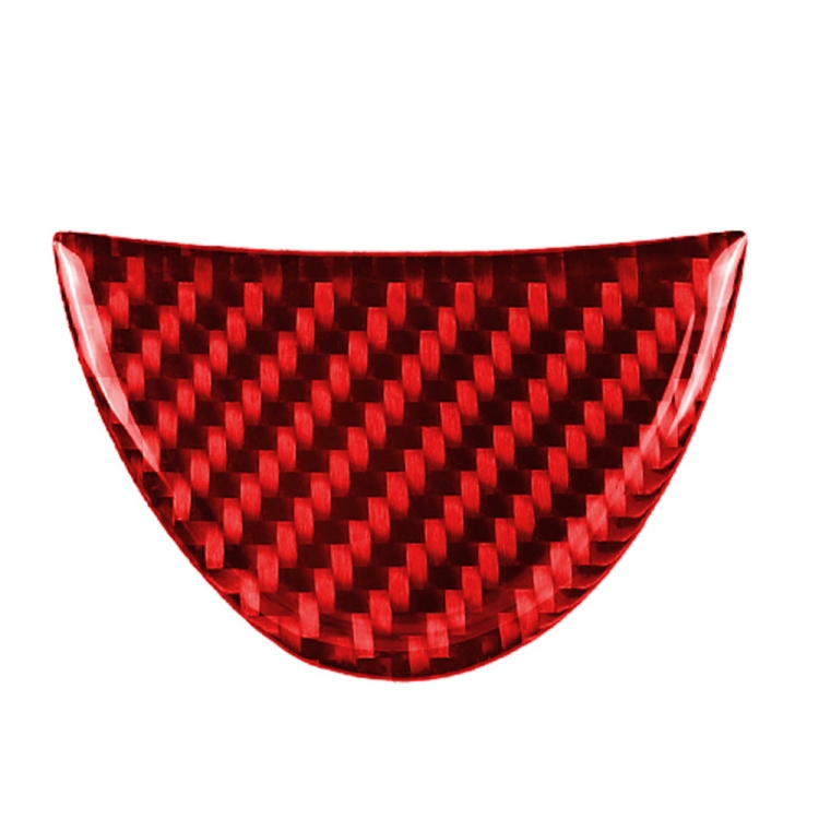 

Car Carbon Fiber Steering Wheel Decorative Sticker for BMW Mini, Left and Right Drive Universal (Red)