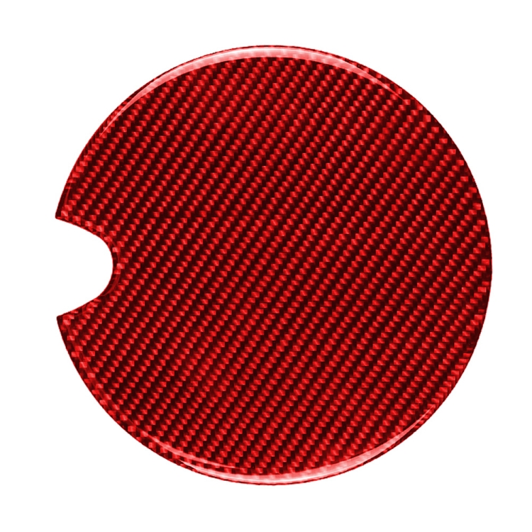 

Car Carbon Fiber Fuel Tank Cap Decorative Sticker for BMW Mini, Left and Right Drive Universal (Red)