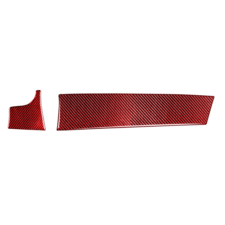 

Car Carbon Fiber Central Control Instrument Decorative Sticker for Porsche Panamera, Left Drive (Red)