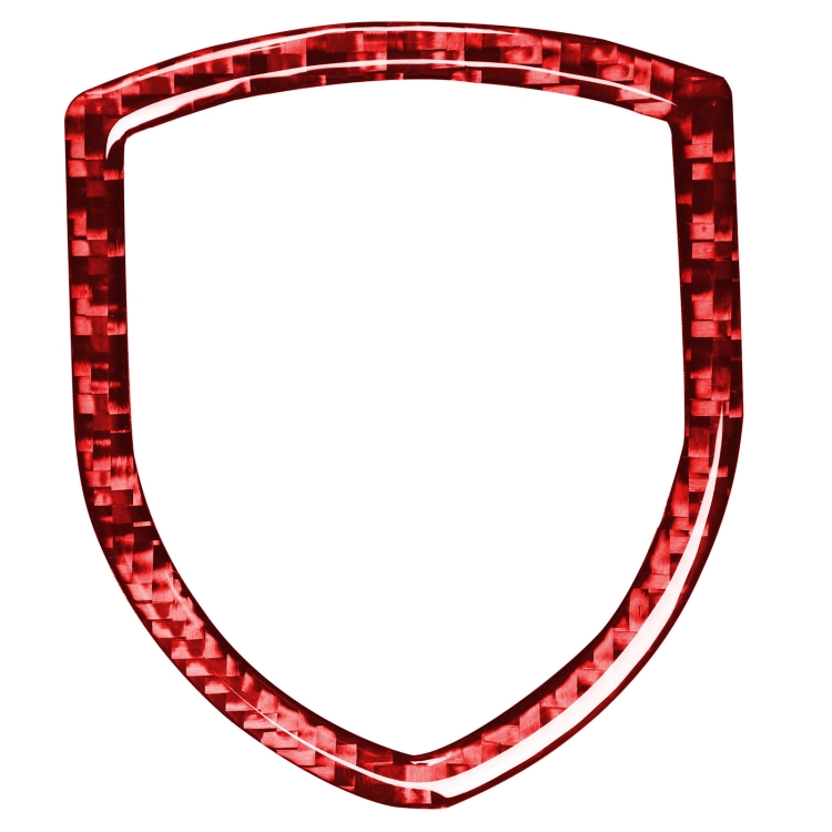 

Car Carbon Fiber Steering Wheel Logo Decorative Sticker for Porsche Macan 2014-2021, Left and Right Drive Universal (Red)