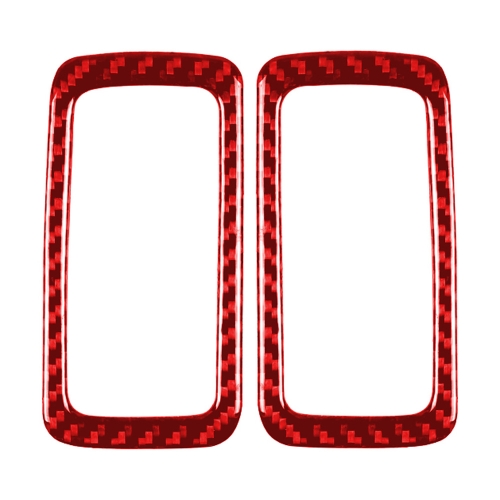 

Car Carbon Fiber Rear Dome Light Panel Decorative Sticker for Porsche Macan 2014-2021, Left and Right Drive Universal (Red)