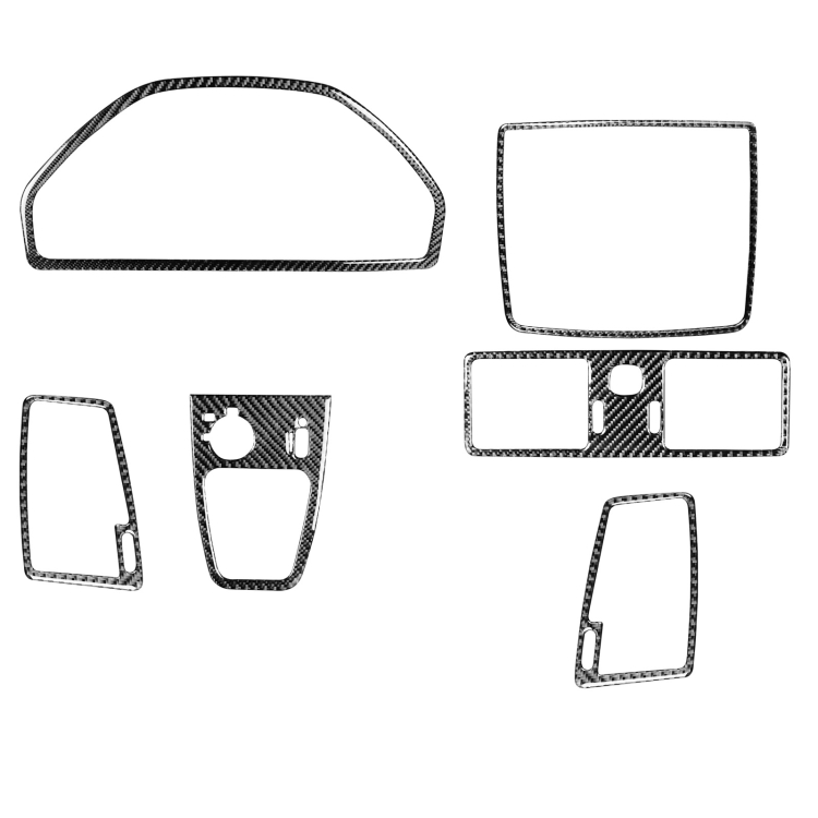 

6 in 1 Car Carbon Fiber Navigation Set Decorative Sticker for Volvo XC90 2003-2014, Left and Right Drive Universal
