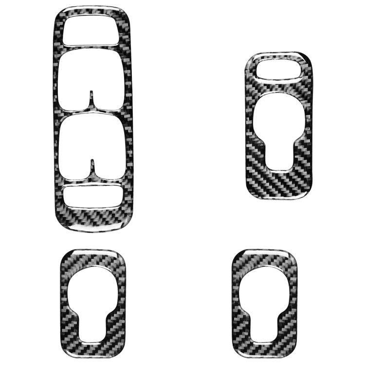 

Car Carbon Fiber Window Lift A Decorative Sticker for Volvo XC90 2003-2007, Left Drive