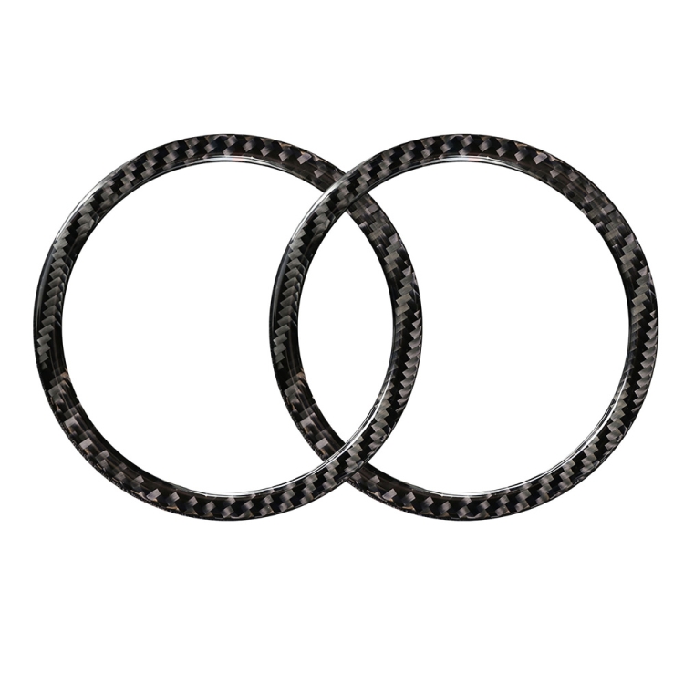 

2 PCS Car Carbon Fiber Horn Ring Solid Color Decorative Sticker for BMW G01 X3 2018-2020 / G02 X4 2019-2020, Left and Right Drive Universal